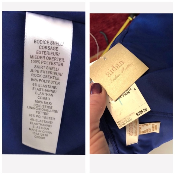 Aiden Maddox strapless sequin top mixed blues 4 - Picture 7 of 12